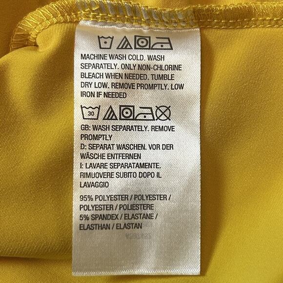 Susan Graver Liquid Knit Midi Dress Sz 1X Yellow Flutter Sleeve Loose Flowy - Picture 8 of 9